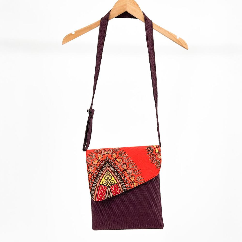 Handmade African Ankara Dashiki Print Crossbody Messenger Computer Bag